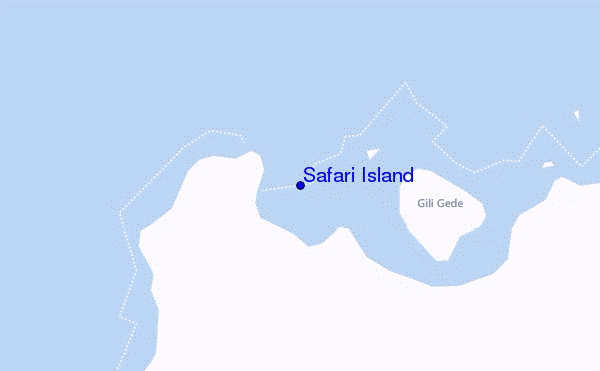 mapa de localização de Safari Island