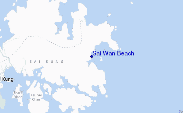 mapa de localização de Sai Wan Beach
