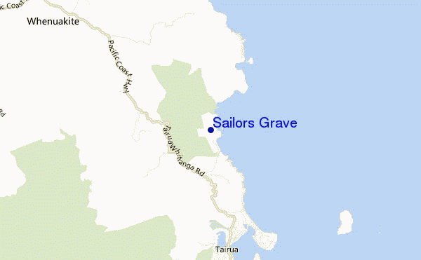 mapa de localização de Sailors Grave