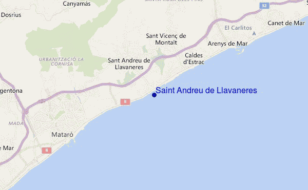 mapa de localização de Saint Andreu de Llavaneres