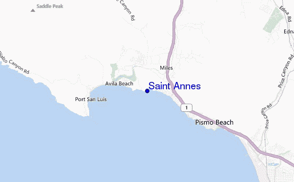 mapa de localização de Saint Annes