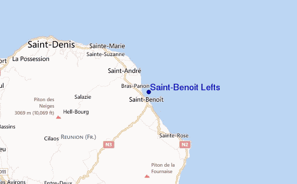 Saint-Benoit Lefts Location Map
