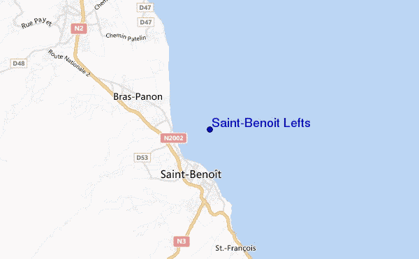 mapa de localização de Saint-Benoit Lefts