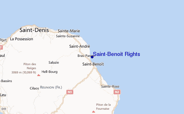 Saint-Benoit Rights Location Map