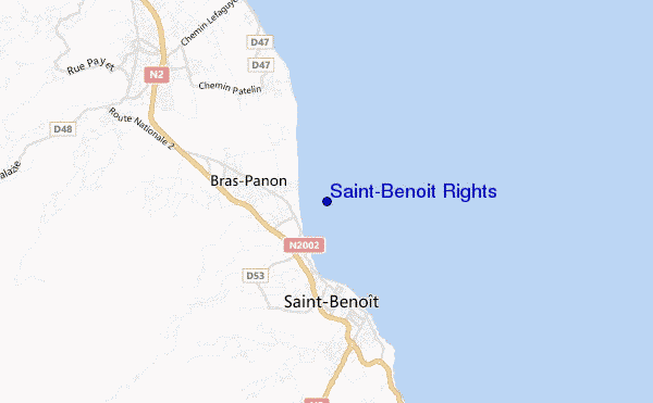 mapa de localização de Saint-Benoit Rights