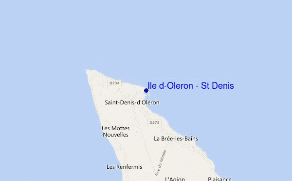 mapa de localização de Ile d'Oleron - St Denis