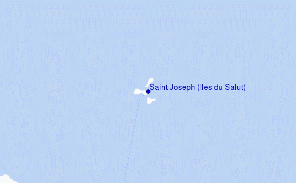 mapa de localização de Saint Joseph (Iles du Salut)