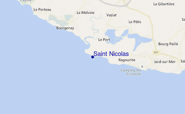 mapa de localização de Saint Nicolas