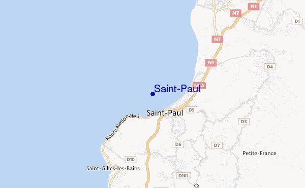 mapa de localização de Saint-Paul