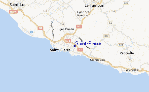 mapa de localização de Saint-Pierre