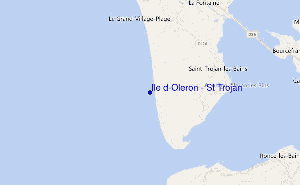 mapa de localização de Ile d'Oleron - St Trojan