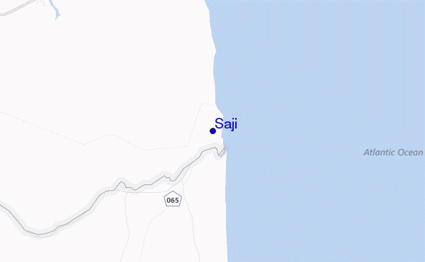 mapa de localização de Saji