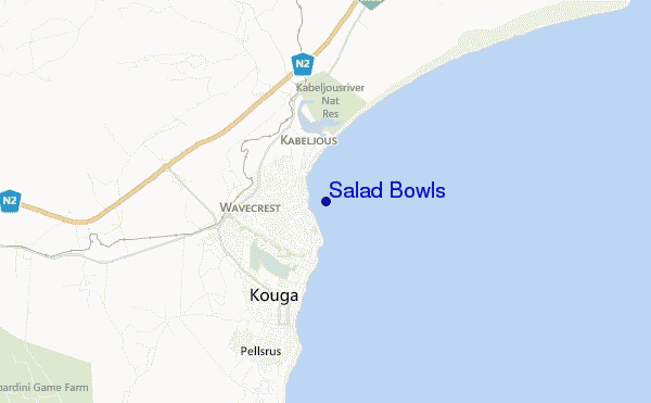 mapa de localização de Salad Bowls