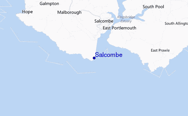 mapa de localização de Salcombe