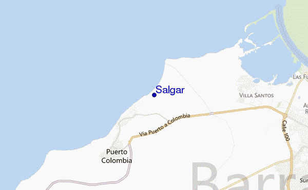 mapa de localização de Salgar