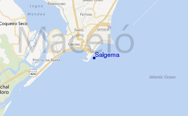 mapa de localização de Salgema