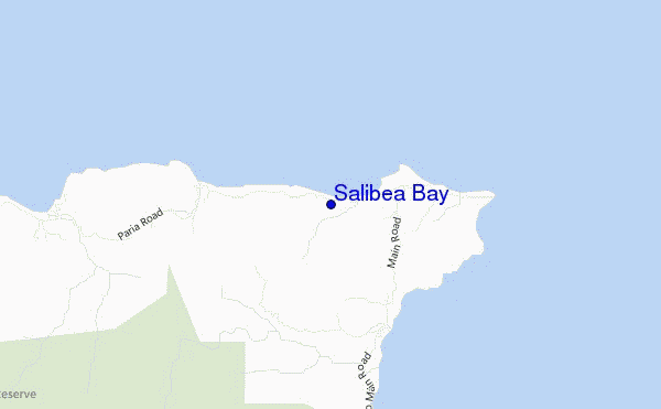 mapa de localização de Salibea Bay