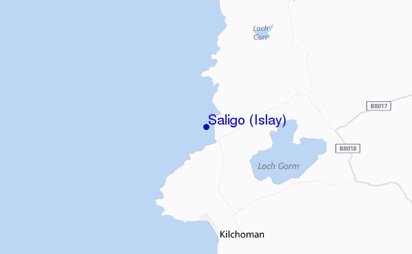 mapa de localização de Saligo (Islay)