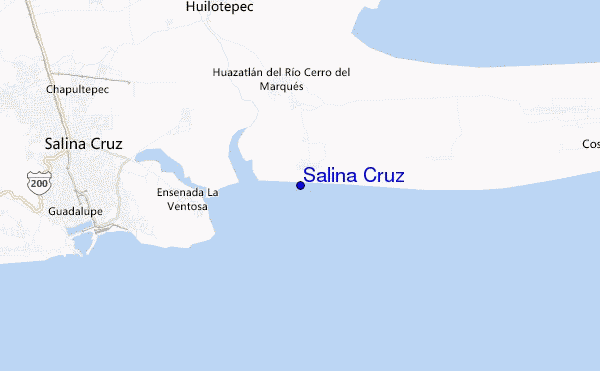 mapa de localização de Salina Cruz