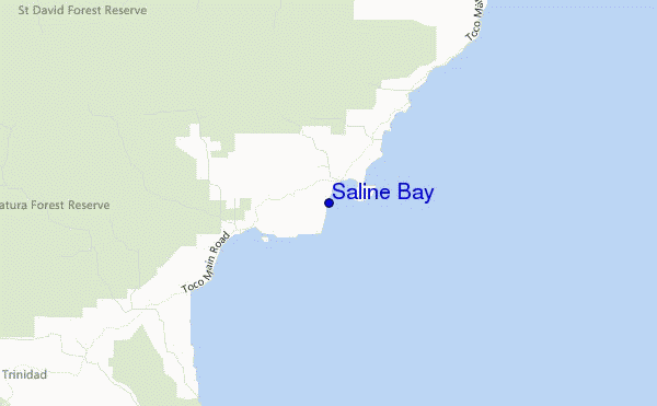 mapa de localização de Saline Bay