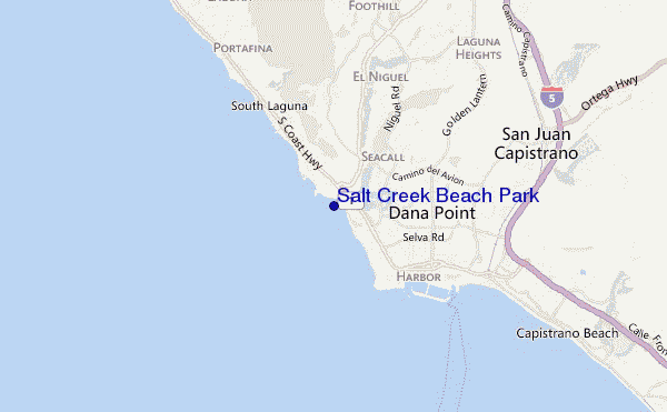 mapa de localização de Salt Creek Beach Park