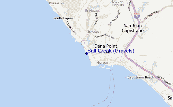 mapa de localização de Salt Creek (Gravels)