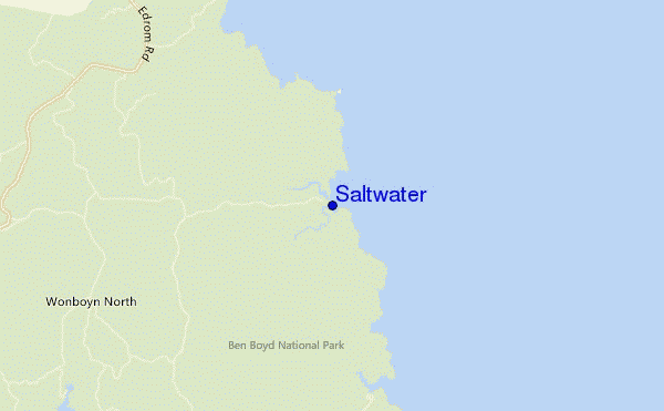 mapa de localização de Saltwater