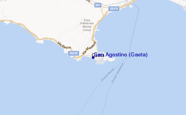 mapa de localização de San Agostino (Gaeta)