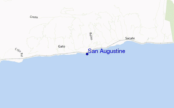 mapa de localização de San Augustine