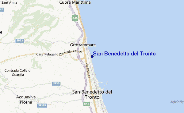 mapa de localização de San Benedetto del Tronto