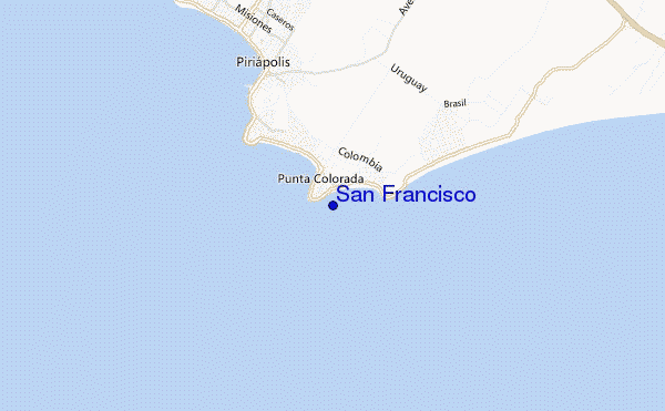 mapa de localização de San Francisco