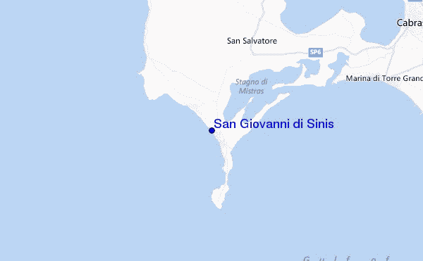 mapa de localização de San Giovanni di Sinis