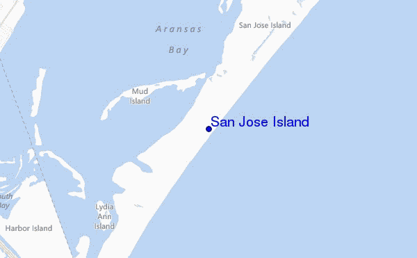 mapa de localização de San Jose Island