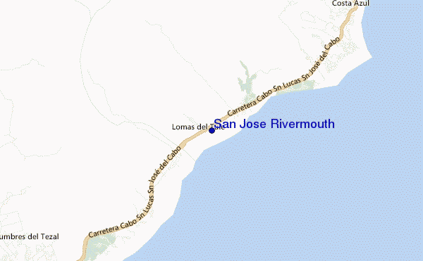 mapa de localização de San Jose Rivermouth