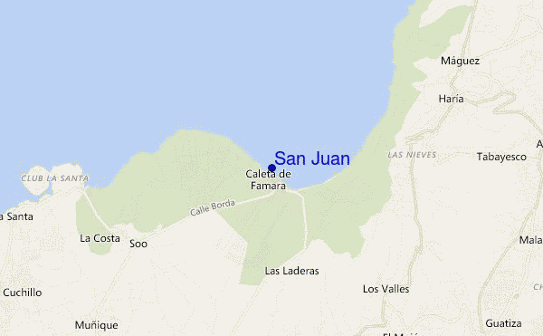 mapa de localização de San Juan