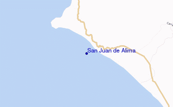 mapa de localização de San Juan de Alima