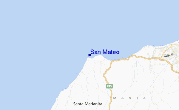 mapa de localização de San Mateo