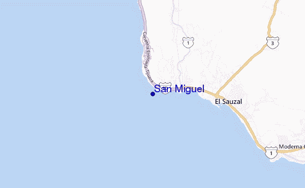 mapa de localização de San Miguel