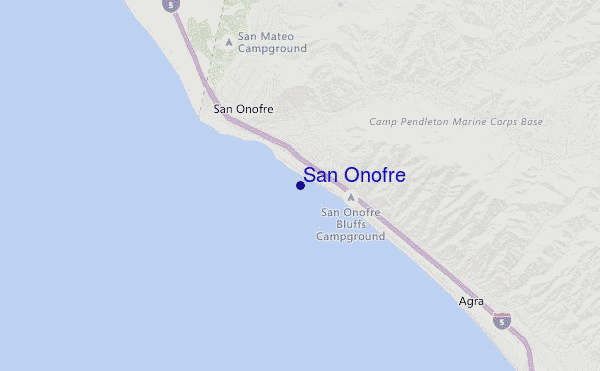 mapa de localização de San Onofre