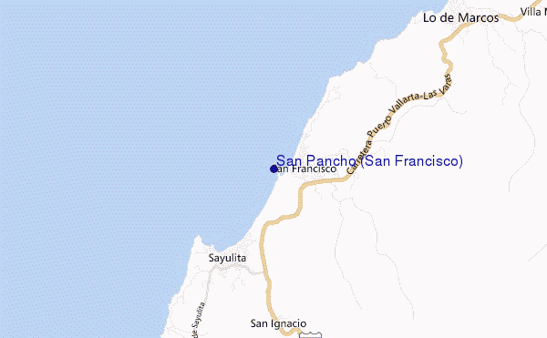 mapa de localização de San Pancho (San Francisco)