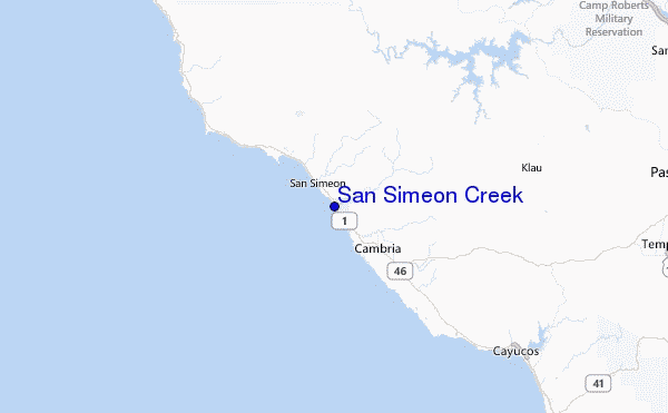 San Simeon Creek Location Map
