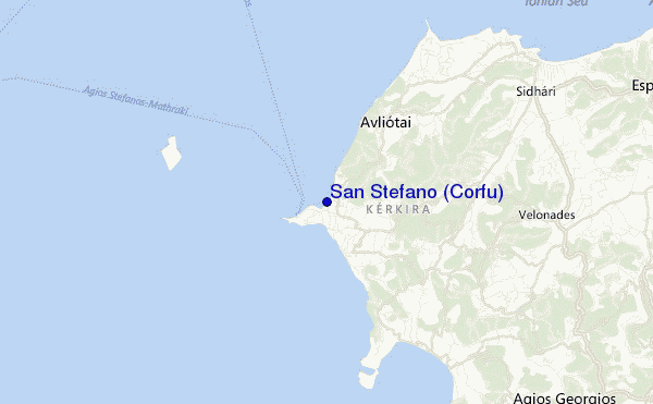 mapa de localização de San Stefano (Corfu)