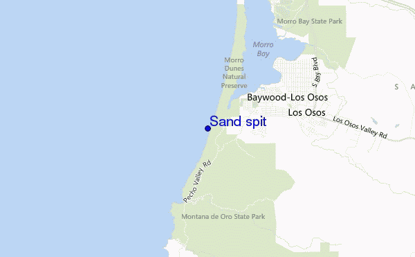 mapa de localização de Sand spit
