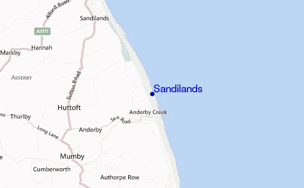 mapa de localização de Sandilands