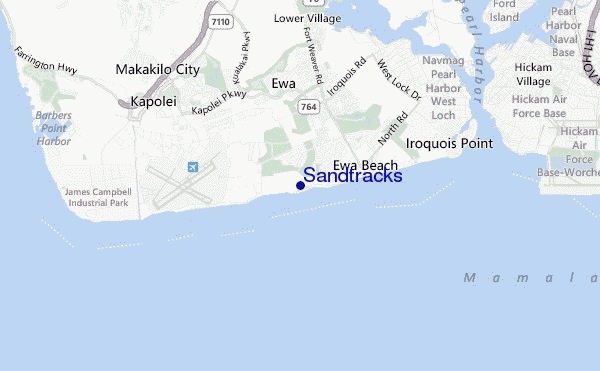 mapa de localização de Sandtracks