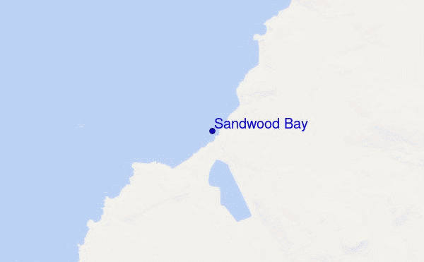 mapa de localização de Sandwood Bay