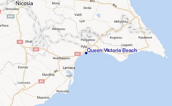 Queen Victoria Beach Location Map