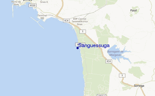 mapa de localização de Sanguessuga