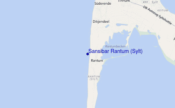 mapa de localização de Sansibar Rantum (Sylt)