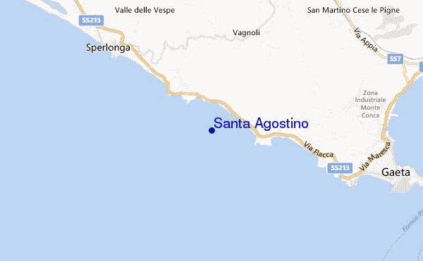 mapa de localização de Santa Agostino